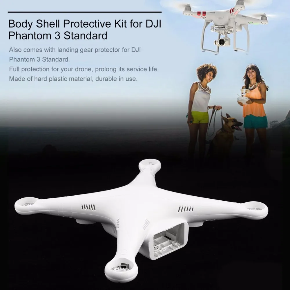 

Portable Body Shell Kit for DJI Phantom 3 Standard Original Parts Upper Shell & Bottom Body Shell & Landing Gear Protector
