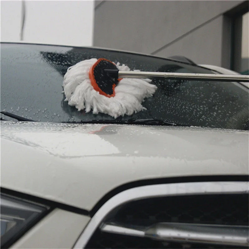 New Arrivals Car Adjustable Telescoping Cleaning Dust Brush Wiping Soft Milk Silk Mop Wash Brush Dusting Tool