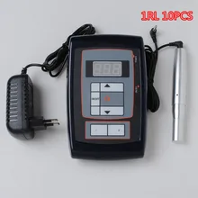 Цифровой Перманентный макияж набор машин Татуировка Макияж Ручка питание 10 шт 1RL набор игл