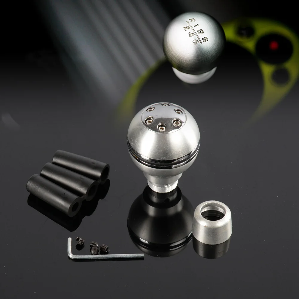 Free Shipping UNIVERSAL ROUND ERGONOMIC CRYSTAL MANUAL STICK SHIFT KNOB