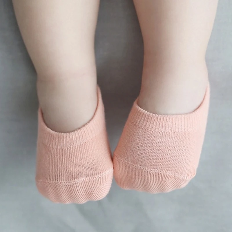 5 пар/лот; Детские невидимые носки-башмачки; нескользящие носки для малышей; хлопковые носки для девочек и мальчиков