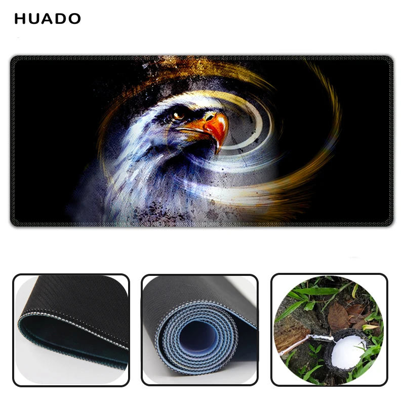  Notebook mouse pad edge locking large mouse mat eagle pattern rubber mousepad for gta 5/witcher/rai