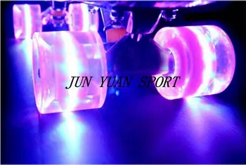 

Hot sale!1Set (4 pcs) Blank Pro 60 x 45mm Cuiser LED LIGHT UP Wheels Fits 22 Inch Skateboard Skate Fish Board Backpack Longboard