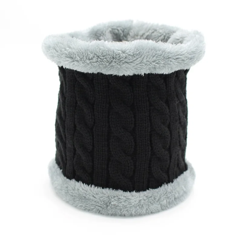 Lanxxy Мех животных вязаный шарф для Для мужчин Для женщин зимние Средства ухода за кожей Шеи Кольцо Воротник платки и Шарфы для женщин - Цвет: style2 black