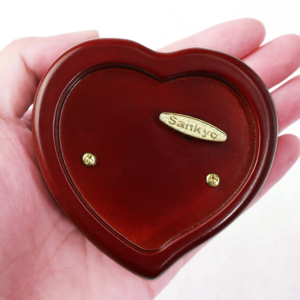 Sinzyo Handmade Wooden The moon represents my heart Music Box Birthday Gift For Christmas Valentine's day gift Heart Souvenir