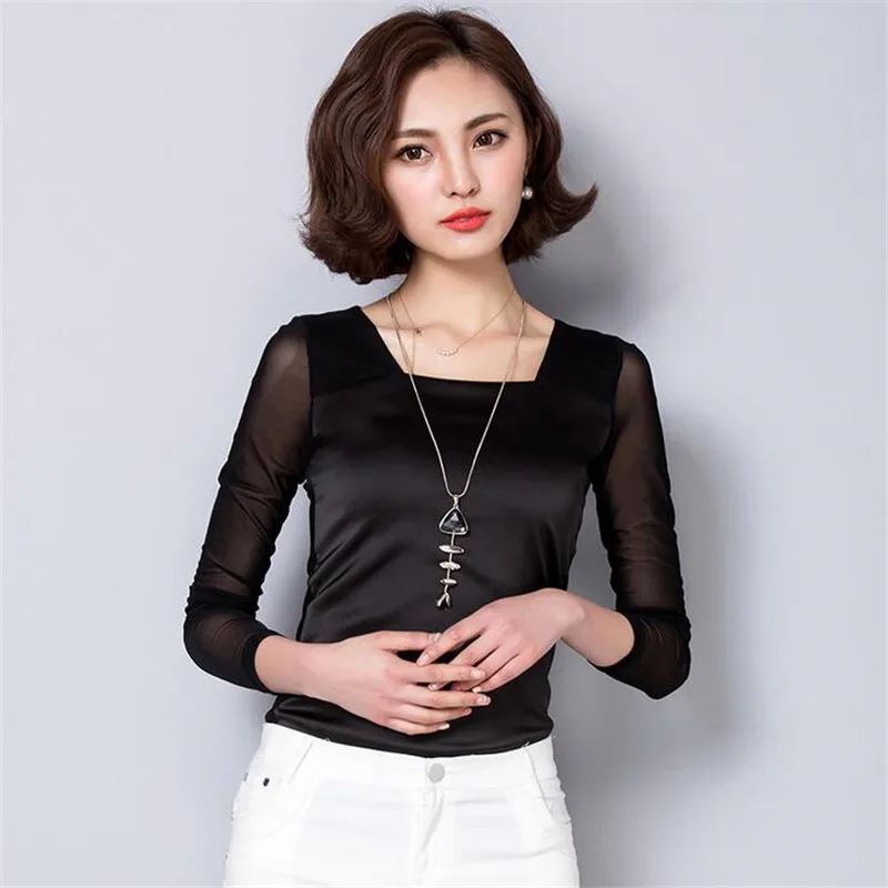 Plus Size M-XXXL 2017 Autumn Blending Silk Made Women T-shirt Top Tees Casual Women T shirt Summer Tshirt Tops For Women Plus Size M-XXXL 2017 Autumn Blending Silk Made Women T-shirt Top Tees Casual Women T shirt Summer Tshirt Tops For Women