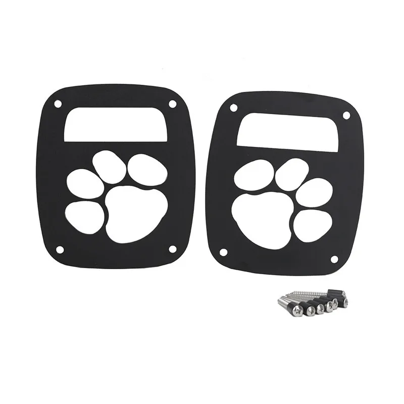 WISENGEAR For Jeep Wrangler TJ 1996-2006 Rear Tail Light Lamp Cover Protector Guards For Wrangler YJ 1987-1995 Sport Sahara Rubicon Black (30)