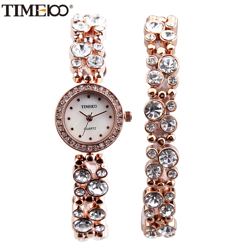 

TIME100 Women Bracelet Watches Quartz Waches Diamond Rose Gold Shell Dial Ladies Dress Wrist Watch Clock Gift Relogio feminino