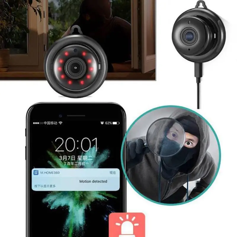 Мини WiFi IP камера HD 1080P умный дом камера безопасности ночное видение