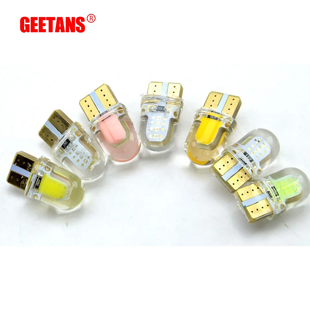 GEETANS 1 шт. Canbus T10 194 501 W5W SMD COB светодиодный автомобильный клиновидный фонарь парковочная лампа 12В 9*20 мм маленький размер