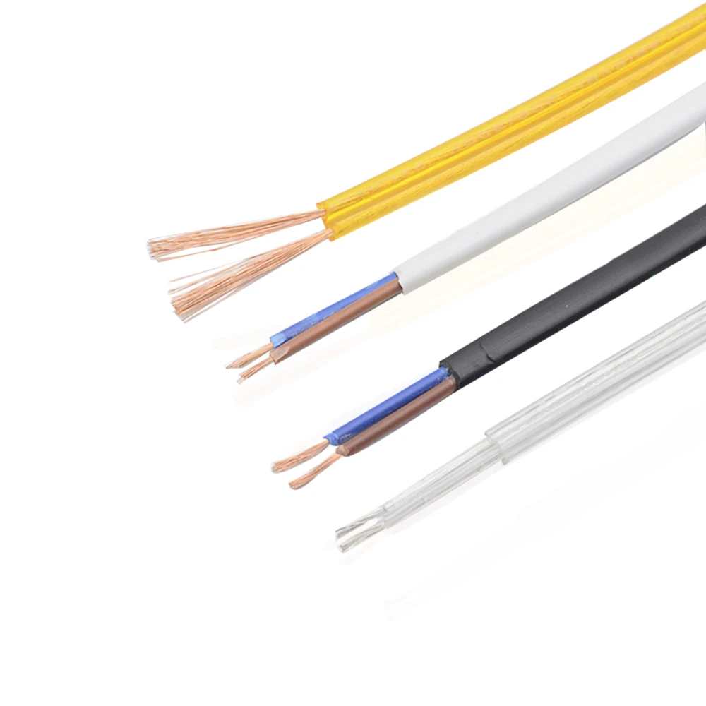 2 Core Parallel Flat Wire Pure Copper Wire 10m 0 75 Square Transparent Golden Line Lamp Cable Chandelier Floor Lamp Wire Wires Cables Aliexpress