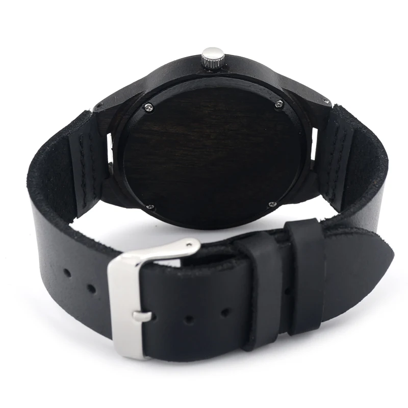 relogio masculino BOBO BIRD Men Watch Ebony Wood Men's Quartz Watches with Japanese Movement Accept Logo Drop Shipping C-D26