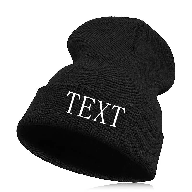 

Personalized Custom Beanie Hat Skullie Cap Slouchy Winter Autumn Embroidery Logo Choose Your Quote Name Design Text Thread Color