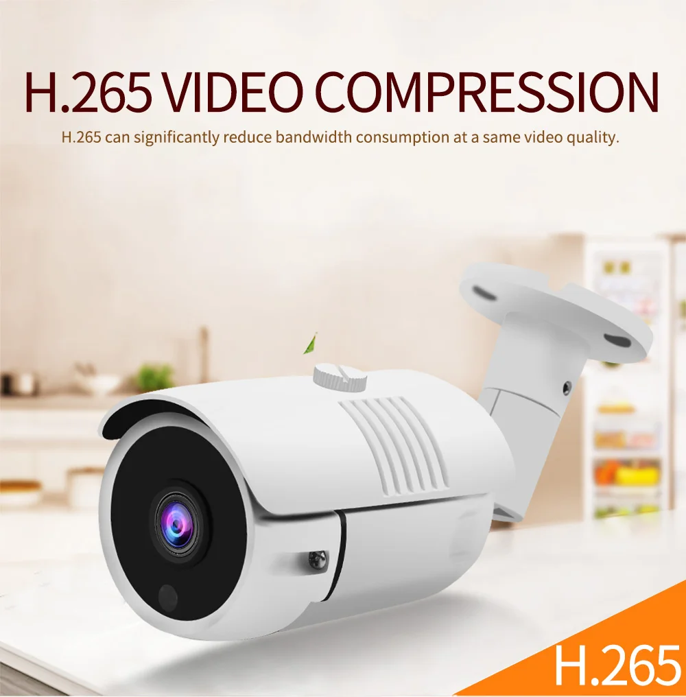 Câmera de Segurança Livre à Prova Vigilância de Vídeo Segurança em Casa 5mp ao ar Áudio Poe Dh.2água Ip66 Cctv Câmera P2p Onvif H.265 ip 48 v 2 v poe 5mp ao ar livre à