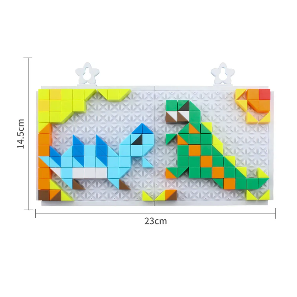 222 шт. в форме динозавра строительный блок геометрические Головоломки блоки Дети обучающий пазл блок игрушка