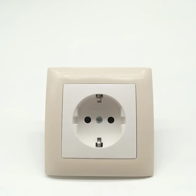 European standard socket white panel European standard plug wall socket