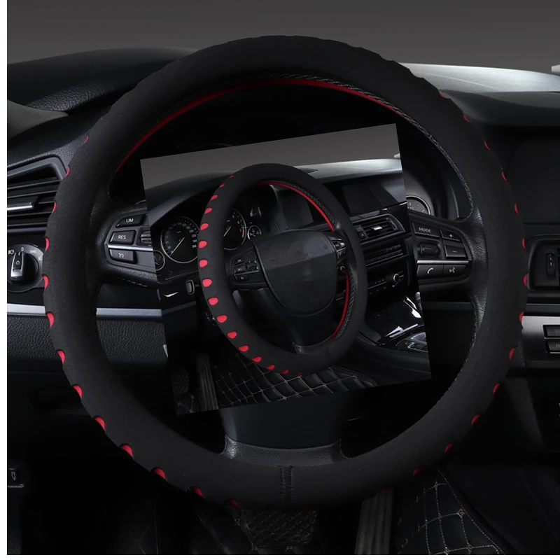 

QFHETJIE 2018 Free Delivery EVA Material 3D Car Steering Wheel Cover Fashion Movement Direction Cover Car styling accessories
