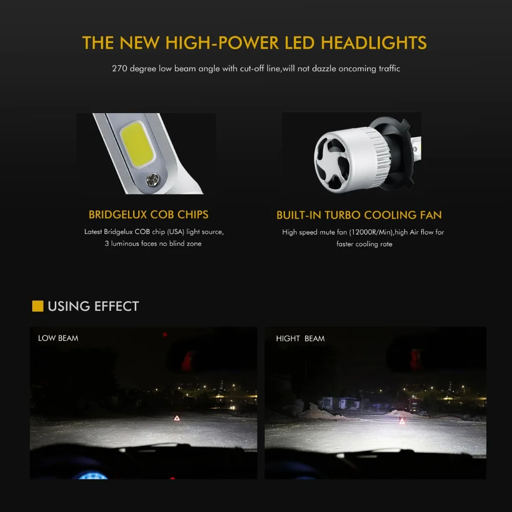 Автомобильные светодиодные фары Oslamp H4 Hi Lo 72 Вт 8000lm 12В 24В для Nissan 240SX Altima Geniss Oting Cedric