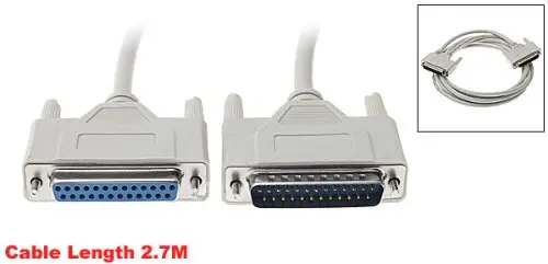 5x Male to Female 25 Pin Parallel DB25 Printer Cable 2.7M