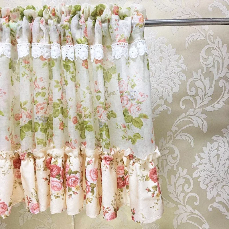 Короткие шторы для кухни кофейного домика американские деревенские кабинета