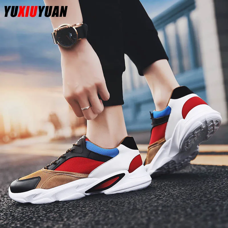 

New Mesh (Air mesh) Breathable Lace-Up Wear Resistant Outdoor Running Shoes Men Popular Ultralight Sport Sneakers