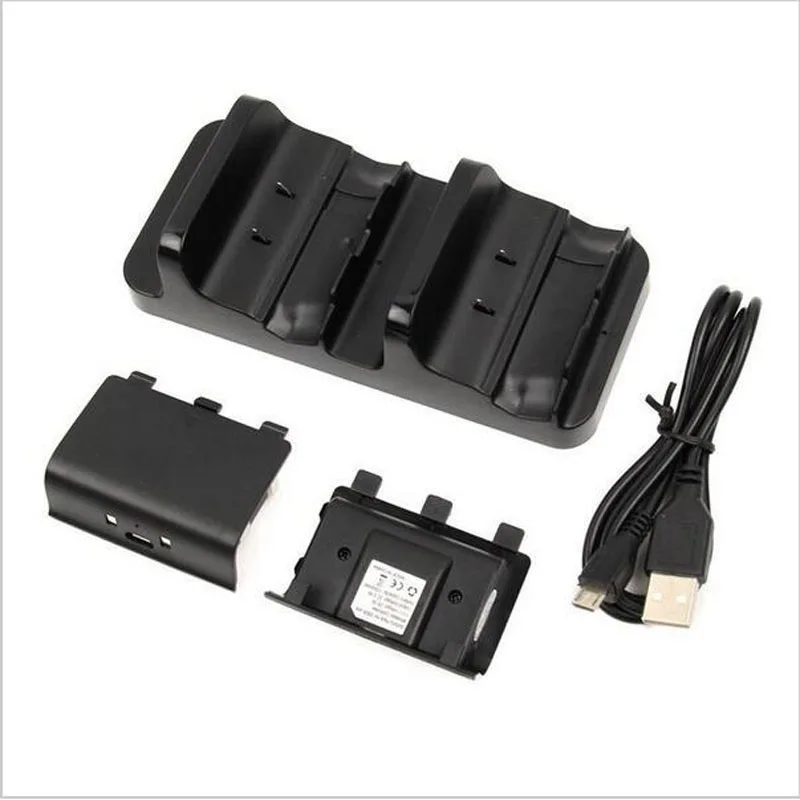 Двойная зарядная док-станция зарядное устройство+ 2x аккумуляторная батарея+ USB зарядный кабель для xbox ONE беспроводной контроллер геймпад