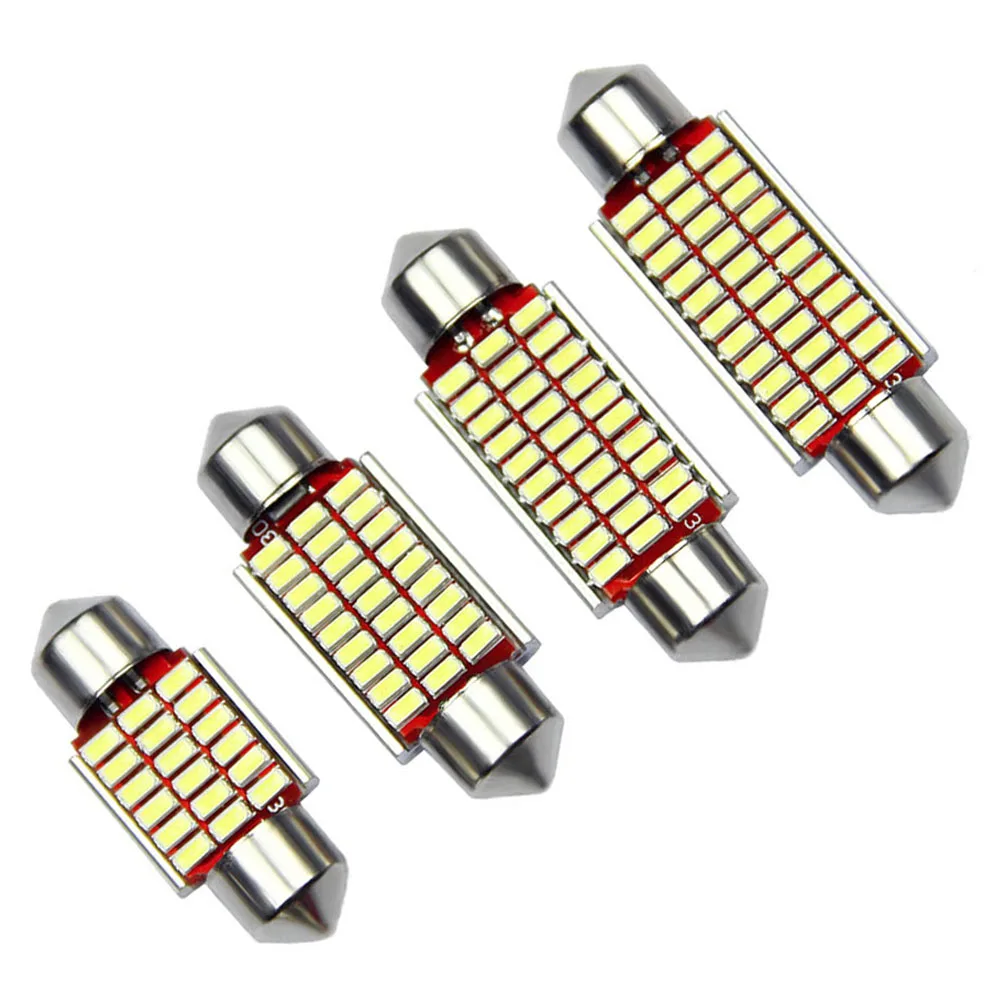 

2PCS 31mm 36mm 39mm 41mm C5W C10W 18 27 30 33 SMD 4014 LED Bulb CANBUS ERROR FREE Auto Festoon Lamp Car Interior Dome Light 12V