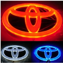 Branco/Vermelho/Azulado Hilux Vigo 4D logo luz luz LED de luz fria levou emblema logotipo Do emblema Do Carro para Toyota