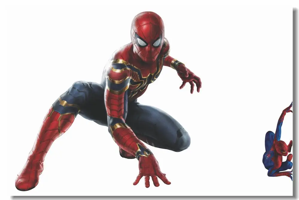 

Custom Printing Wall Arts Marvel Iron Spider Poster Spider-man Far From Home Wallpaper Office Stickers Living Room Mural #0950#