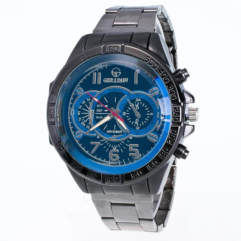 Fashion Men Motion Form Stainless Steel Sport Quartz Hour Wrist Analog Watch Luxury Male Hour #2AP25 (2)