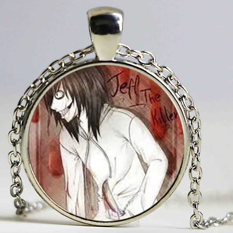 

New Fashion Hot Glass Dome Jewelry Jeff And The Killer Pendant Glass Cabochon Necklace