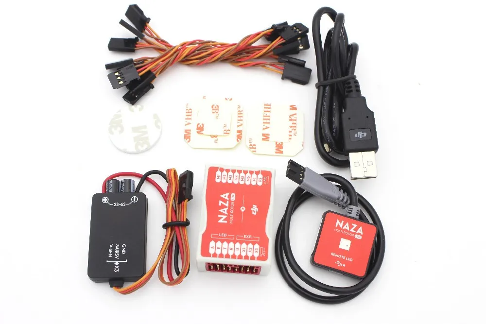 

New Version M8N GPS+Original DJI Naza M Lite Multi Flyer Flight Control Controller w/PMU Power Module & LED & stand holder