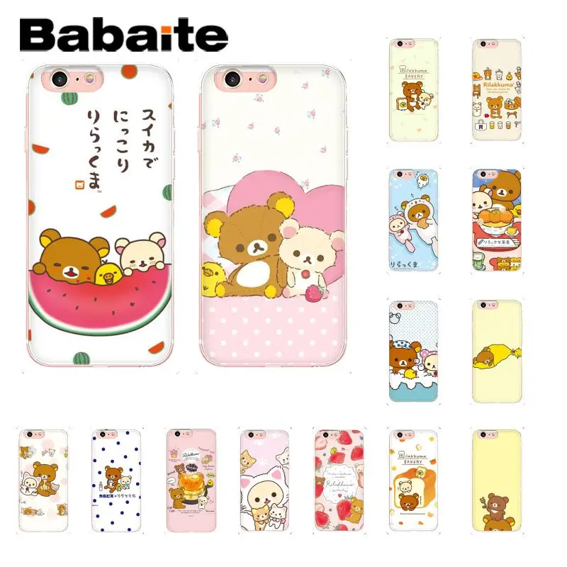

Babaite sumikko gurashi Rilakkuma Food Fruit Coque Shell Phone Case for iPhone 8 7 6 6S Plus X XS MAX 5 5S SE XR 10 Cases