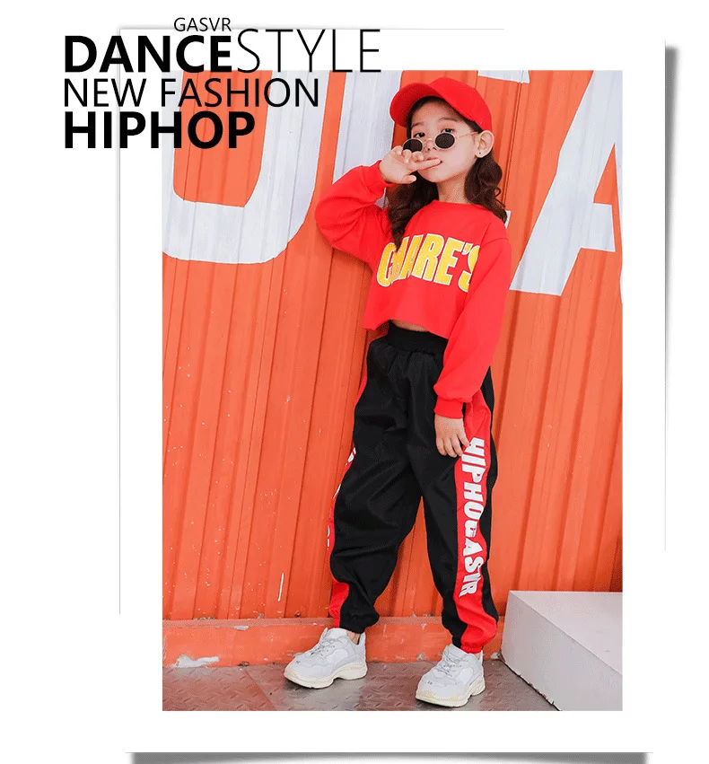 Kids clothes girls Set 2019 8 to 12 Years hip hop dance costumes kids jazz cheerleader costume kids tracksuit for girl 140 130  (5)