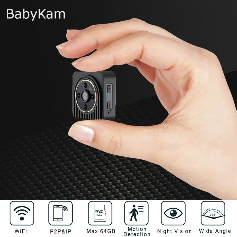 BabyKam HD 720P WiFi IP Cam Wearable Mini DV Action Camera Motion