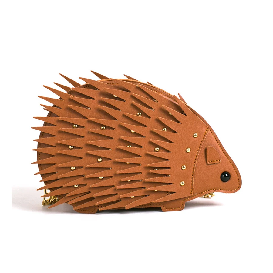 

Korean Personality Cartoon Cute Women Hedgehog Bag Girl PU Leather Shoulder Messenger Chain Bag Mini Designer Clutch bag