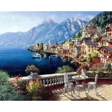 Rahmenlose meereslandschaft ölgemälde by zahlen diy digitale bilder färbung by anzahl auf leinwand einzigartige geschenke home decoration 40×50