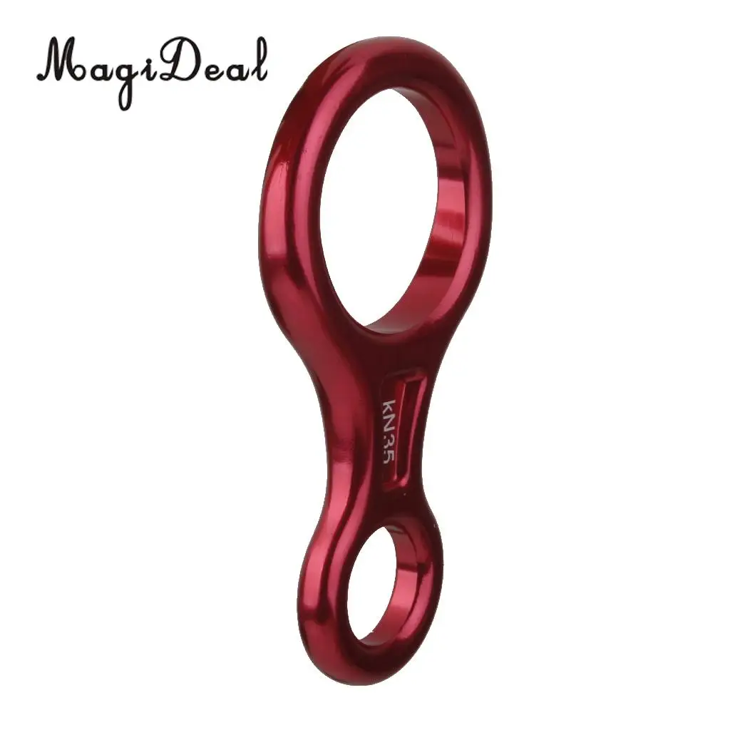MagiDeal 24KN Screw Lock Climbing Carabiner + 35KN Figure 8 Abseil Rope Descender