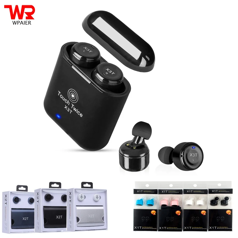 

WPAIER X3T/X2T/X1T Wireless Bluetooth headphones Outdoor sports portable mini Subwoofer headset universal earphones