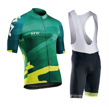 

NW 2018 NORTHWAVE Sommer Manner Radfahren Jersey Kurzarm Set Atmungs bib shorts Fahrrad Kleidung Trocknen Schnell Maillot