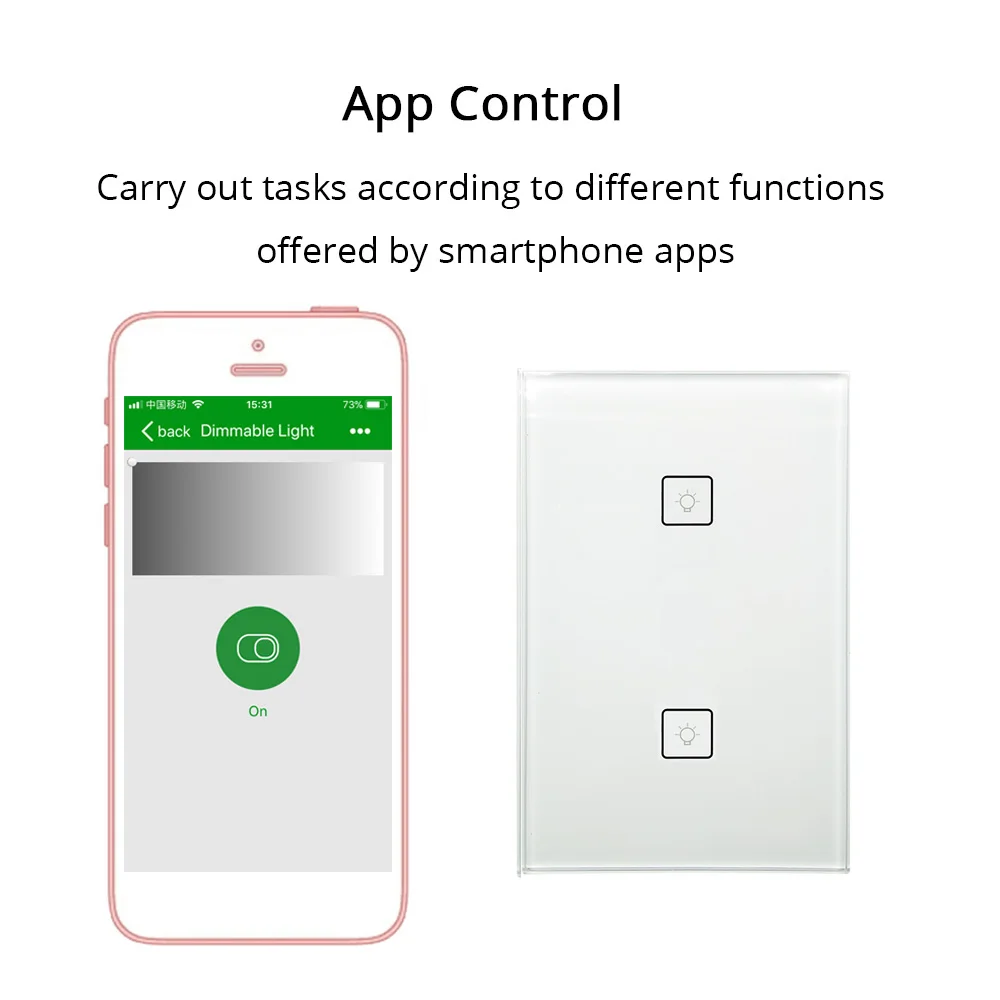 Interruptor de Luz Trabalhar com Amazon Controle de Voz Zigbee Gangues Parede Alexa Google Casa Via Smartthings Ponte App Telefone 2 - Image 3
