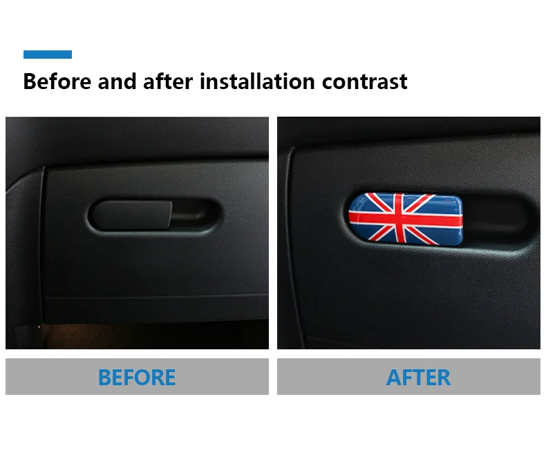 ABS Car Storage Box Switch Handle Cover Glovebox Handle Sticker for Mini Cooper Countryman F60 Accessories Car Styling (3)