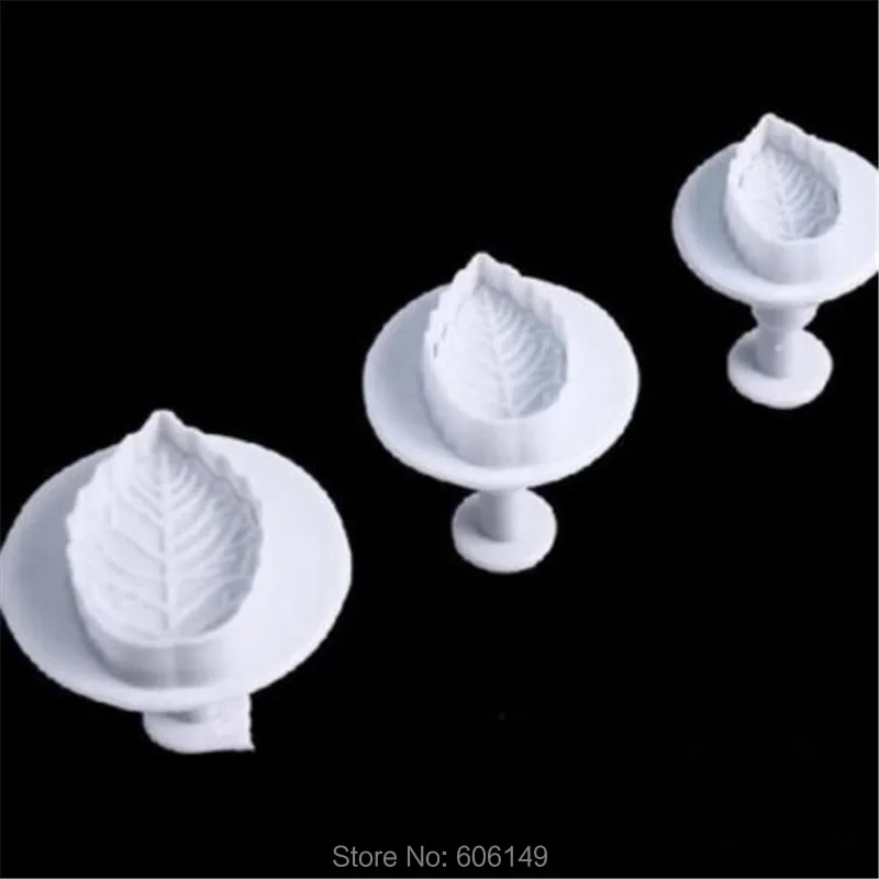 

10Sets=(30PCS) X Cookie Mold Cake Rose Leaf Plunger Fondant Decorating Sugarcraft Mold Cutter Tools Free Shipping