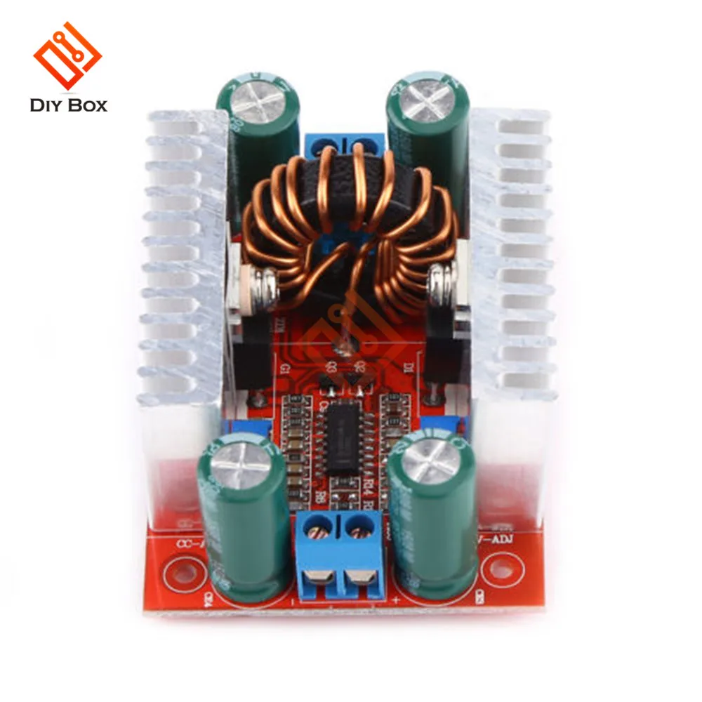 400W 15A DC-DC повышающий преобразователь постоянного тока Step Up трансформаторный источник энергии Напряжение регулятор постоянного Мощность теплоотвод 8,5 с v-образным вырезом с алюминиевой крышкой, 50В для 10-60V