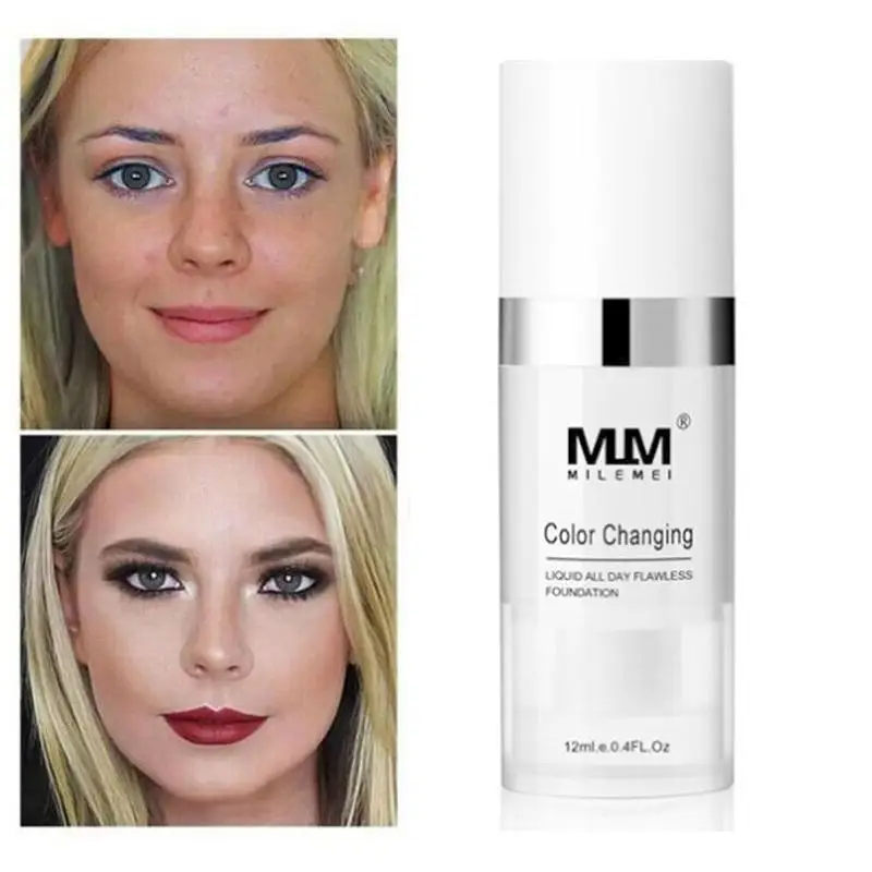 

1pcs Color Changing Foundation Cream Natural Self-adjusts Full Coverage Base Powder solution Makeup Nude Professional Concealing