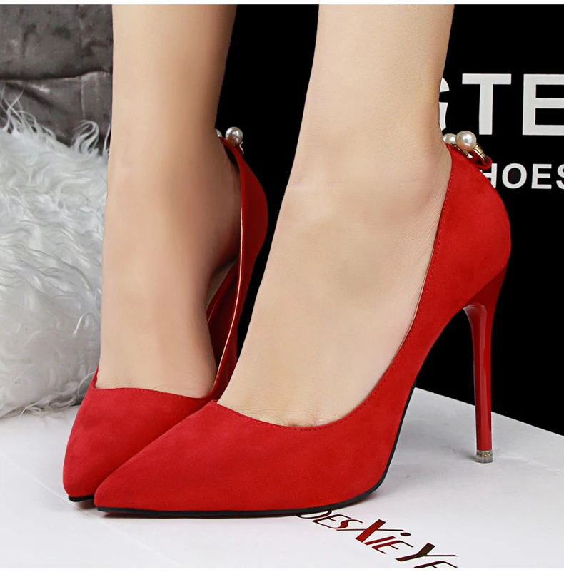 Women's Pumps Shoe Office Lady Thin Heels Women Shoes High Heel Silver Party Luxury Brand Shoes Women 2018 Shoes' Woman Pumps    (10)