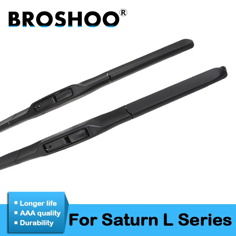 

BROSHOO Car Windscreen Wiper Blades Rubber For Saturn L Series ,Fit Standard Hook Arm 2000 2001 2002 2003 2004 2005 Styling