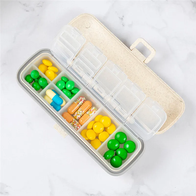 

Pill Box 7 Day Medicine Tablet Dispenser Organizer Weekly Storage Case Extra Large Family Save Space Plastic pillbox A1