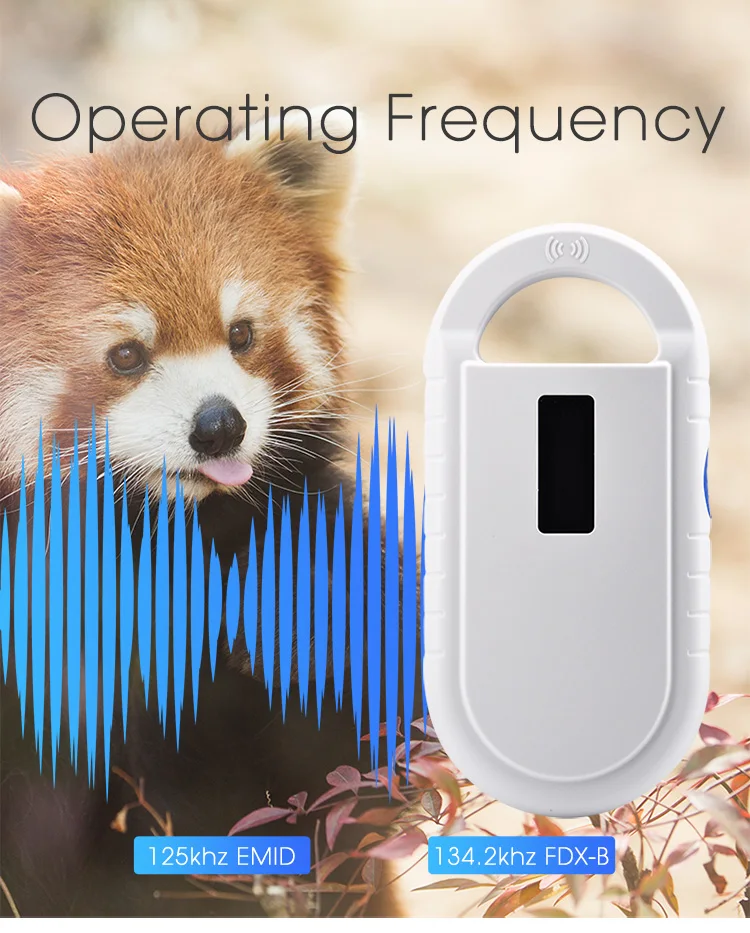 Бесплатная доставка 134,2 кГц FDX-b стеклянный считыватель животных Pet ID Microchip RFID ручной сканер для домашних животных собака кошка рыба ферма