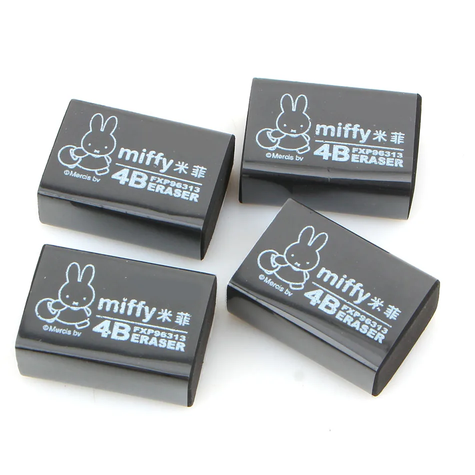 Novelty Black Premium Latex Erasers Office School Art Drawing